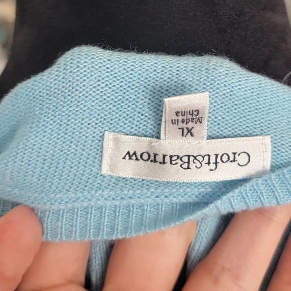 Croft & Barrow Baby Blue Ribbed Sweater Size XL - Picture 6 of 8